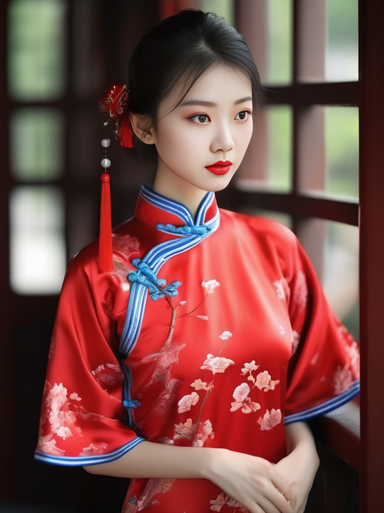 17599-3870588046-_lora_旗袍-000008_0.6_,qipao,1girl,china dress,, 8k,Highly detailed,Digital photography,High definition,.png